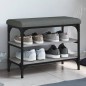 vidaXL Schuhbank Grau Sonoma 62x32x47 cm Holzwerkstoff vidaXL Schuhbank Grau Sonoma 62x32x47 cm Holzwerkstoff