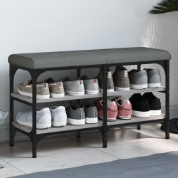 vidaXL Schuhbank Grau Sonoma 82x32x47 cm Holzwerkstoff