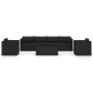 vidaXL 7-tlg. Garten-Lounge-Set mit Kissen Poly Rattan Schwarz vidaXL 7-tlg. Garten-Lounge-Set mit Kissen Poly Rattan Schwarz