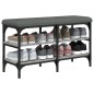 vidaXL Schuhbank Grau Sonoma 82x32x47 cm Holzwerkstoff vidaXL Schuhbank Grau Sonoma 82x32x47 cm Holzwerkstoff