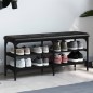 vidaXL Schuhbank Schwarz 102x32x47 cm Holzwerkstoff vidaXL Schuhbank Schwarz 102x32x47 cm Holzwerkstoff