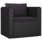 vidaXL 7-tlg. Garten-Lounge-Set mit Kissen Poly Rattan Schwarz vidaXL 7-tlg. Garten-Lounge-Set mit Kissen Poly Rattan Schwarz