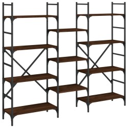 vidaXL Bücherregal Braun Eichen-Optik 160x28,5x136,5 cm Holzwerkstoff