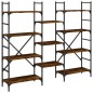vidaXL Bücherregal Räuchereiche 160x28,5x136,5 cm Holzwerkstoff vidaXL Bücherregal Räuchereiche 160x28,5x136,5 cm Holzwerkstoff