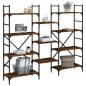vidaXL Bücherregal Räuchereiche 160x28,5x136,5 cm Holzwerkstoff vidaXL Bücherregal Räuchereiche 160x28,5x136,5 cm Holzwerkstoff