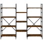 vidaXL Bücherregal Räuchereiche 160x28,5x136,5 cm Holzwerkstoff vidaXL Bücherregal Räuchereiche 160x28,5x136,5 cm Holzwerkstoff