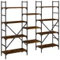 vidaXL Bücherregal Räuchereiche 160x28,5x136,5 cm Holzwerkstoff vidaXL Bücherregal Räuchereiche 160x28,5x136,5 cm Holzwerkstoff