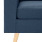 vidaXL 3-Sitzer-Sofa mit Hocker Blau Stoff vidaXL 3-Sitzer-Sofa mit Hocker Blau Stoff