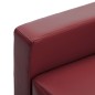 vidaXL 3-Sitzer-Sofa mit Hocker Weinrot Kunstleder vidaXL 3-Sitzer-Sofa mit Hocker Weinrot Kunstleder