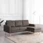 vidaXL 3-Sitzer-Sofa mit Hocker Taupe Stoff vidaXL 3-Sitzer-Sofa mit Hocker Taupe Stoff