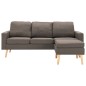 vidaXL 3-Sitzer-Sofa mit Hocker Taupe Stoff vidaXL 3-Sitzer-Sofa mit Hocker Taupe Stoff