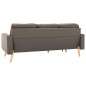 vidaXL 3-Sitzer-Sofa mit Hocker Taupe Stoff vidaXL 3-Sitzer-Sofa mit Hocker Taupe Stoff