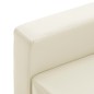 vidaXL 3-Sitzer-Sofa mit Hocker Creme Kunstleder vidaXL 3-Sitzer-Sofa mit Hocker Creme Kunstleder