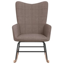 vidaXL Schaukelstuhl Taupe Stoff