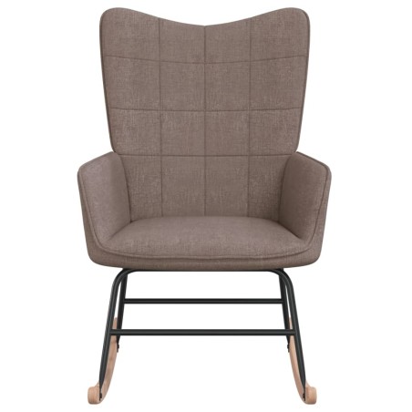 vidaXL Schaukelstuhl Taupe Stoff