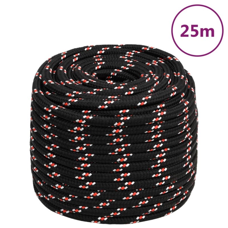 vidaXL Bootsseil Schwarz 16 mm 25 m Polypropylen vidaXL Bootsseil Schwarz 16 mm 25 m Polypropylen
