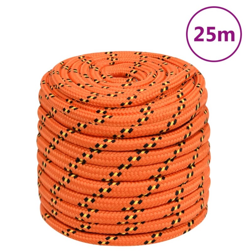 vidaXL Bootsseil Orange 16 mm 25 m Polypropylen vidaXL Bootsseil Orange 16 mm 25 m Polypropylen