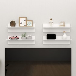 vidaXL Wandregale 4 Stk. Weiß 60x11,5x18 cm Holzwerkstoff