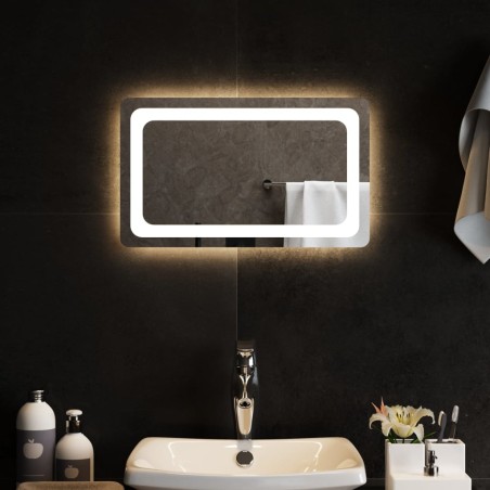 vidaXL LED-Badspiegel 50x30 cm