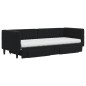 vidaXL Tagesbett Ausziehbar mit Schubladen Schwarz 80x200 cm Samt vidaXL Tagesbett Ausziehbar mit Schubladen Schwarz 80x200 cm Samt
