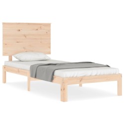 vidaXL Massivholzbett mit Kopfteil