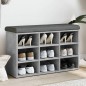 vidaXL Schuhbank Betongrau 82x32x50 cm Holzwerkstoff vidaXL Schuhbank Betongrau 82x32x50 cm Holzwerkstoff