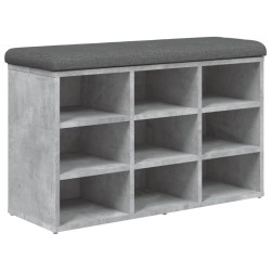 vidaXL Schuhbank Betongrau 82x32x50 cm Holzwerkstoff