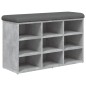 vidaXL Schuhbank Betongrau 82x32x50 cm Holzwerkstoff vidaXL Schuhbank Betongrau 82x32x50 cm Holzwerkstoff