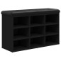 vidaXL Schuhbank Schwarz 82x32x50 cm Holzwerkstoff vidaXL Schuhbank Schwarz 82x32x50 cm Holzwerkstoff