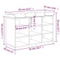 vidaXL Schuhbank Schwarz 82x32x50 cm Holzwerkstoff vidaXL Schuhbank Schwarz 82x32x50 cm Holzwerkstoff