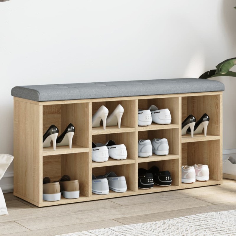 vidaXL Schuhbank Sonoma-Eiche 102x32x50 cm Holzwerkstoff vidaXL Schuhbank Sonoma-Eiche 102x32x50 cm Holzwerkstoff