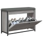 vidaXL Schuhbank mit Klappe Grau Sonoma 82x32x56 cm vidaXL Schuhbank mit Klappe Grau Sonoma 82x32x56 cm