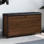 vidaXL Schuhbank mit Klappe Braun Eichen-Optik 102x32x56 cm vidaXL Schuhbank mit Klappe Braun Eichen-Optik 102x32x56 cm