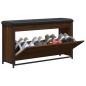 vidaXL Schuhbank mit Klappe Braun Eichen-Optik 102x32x56 cm vidaXL Schuhbank mit Klappe Braun Eichen-Optik 102x32x56 cm