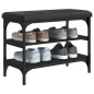 vidaXL Schuhbank Schwarz 62x32x47 cm Holzwerkstoff vidaXL Schuhbank Schwarz 62x32x47 cm Holzwerkstoff