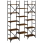 vidaXL Bücherregal Räuchereiche 127,5x28,5x172,5 cm Holzwerkstoff vidaXL Bücherregal Räuchereiche 127,5x28,5x172,5 cm Holzwerkstoff