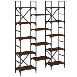vidaXL Bücherregal Braun Eichen-Optik 127,5x28,5x172,5cm Holzwerkstoff
