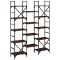 vidaXL Bücherregal Braun Eichen-Optik 127,5x28,5x172,5cm Holzwerkstoff vidaXL Bücherregal Braun Eichen-Optik 127,5x28,5x172,5cm Holzwerkstoff
