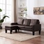 vidaXL 3-Sitzer-Sofa mit Hocker Braun Kunstleder vidaXL 3-Sitzer-Sofa mit Hocker Braun Kunstleder