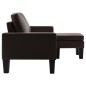 vidaXL 3-Sitzer-Sofa mit Hocker Braun Kunstleder vidaXL 3-Sitzer-Sofa mit Hocker Braun Kunstleder