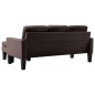 vidaXL 3-Sitzer-Sofa mit Hocker Braun Kunstleder vidaXL 3-Sitzer-Sofa mit Hocker Braun Kunstleder