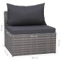 7-tlg. Garten-Lounge-Set mit Kissen Poly Rattan Grau 7-tlg. Garten-Lounge-Set mit Kissen Poly Rattan Grau