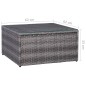 7-tlg. Garten-Lounge-Set mit Kissen Poly Rattan Grau 7-tlg. Garten-Lounge-Set mit Kissen Poly Rattan Grau