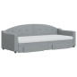 vidaXL Tagesbett Ausziehbar mit Schubladen Hellgrau 80x200 cm Stoff vidaXL Tagesbett Ausziehbar mit Schubladen Hellgrau 80x200 cm Stoff