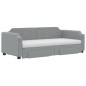 vidaXL Tagesbett Ausziehbar mit Schubladen Hellgrau 80x200 cm Stoff vidaXL Tagesbett Ausziehbar mit Schubladen Hellgrau 80x200 cm Stoff