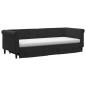 vidaXL Tagesbett Ausziehbar mit Schubladen Schwarz 80x200 cm Samt vidaXL Tagesbett Ausziehbar mit Schubladen Schwarz 80x200 cm Samt