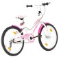 vidaXL Kinderfahrrad 20 Zoll Rosa und Weiß vidaXL Kinderfahrrad 20 Zoll Rosa und Weiß