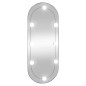 vidaXL Wandspiegel mit LED-Leuchten 30x70 cm Glas Oval vidaXL Wandspiegel mit LED-Leuchten 30x70 cm Glas Oval