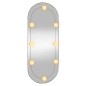 vidaXL Wandspiegel mit LED-Leuchten 30x70 cm Glas Oval vidaXL Wandspiegel mit LED-Leuchten 30x70 cm Glas Oval