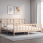 vidaXL Massivholzbett mit Kopfteil vidaXL Massivholzbett mit Kopfteil